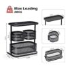 KINGRACK Organizador giratorio de 3 niveles armario de