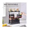 KINGRACK Organizador giratorio de 3 niveles armario de
