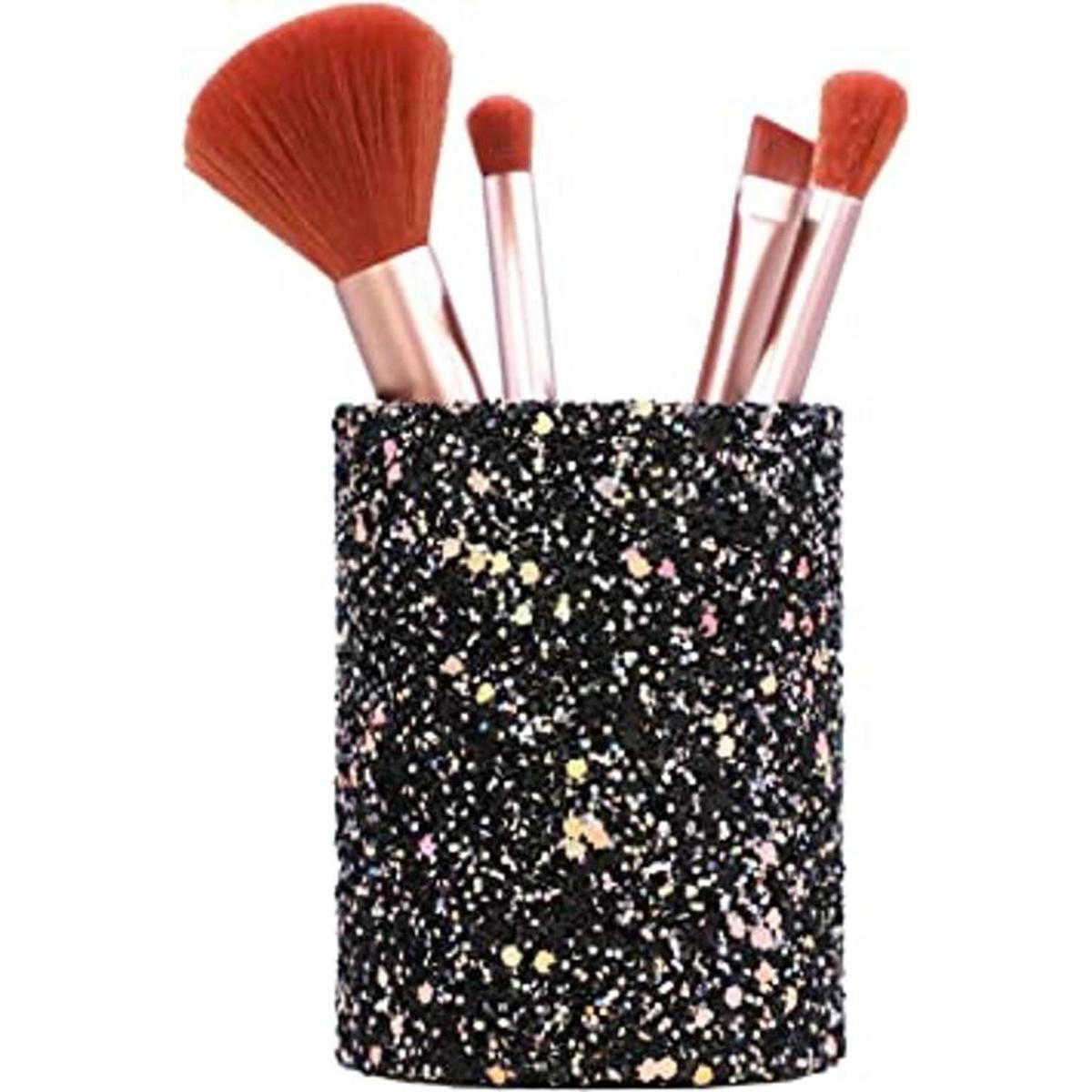Bling Sequins Makeup Brush Holder Cute Glitter Vanity
