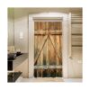 OERJU Cortina de ducha con puertas de madera estilo