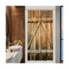 OERJU Cortina de ducha con puertas de madera estilo
