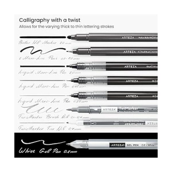 ARTEZA Bolígrafos de letras a mano juego de caligrafía de_6