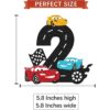 Decoración de pastel de 2 cumpleaños de coche de_3