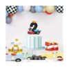 Decoración de pastel de 2 cumpleaños de coche de_4