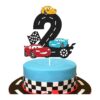 Decoración de pastel de 2 cumpleaños de coche de_6