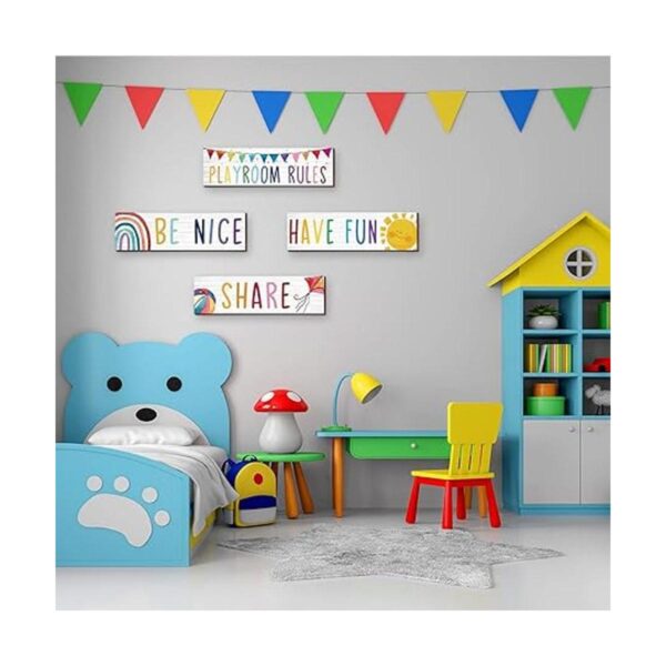 Letrero de sala de juegos 4 piezas decoración de pared