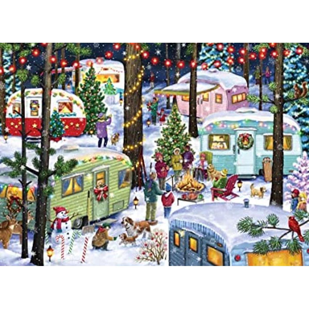 Vermont Christmas Company Rompecabezas de camping para