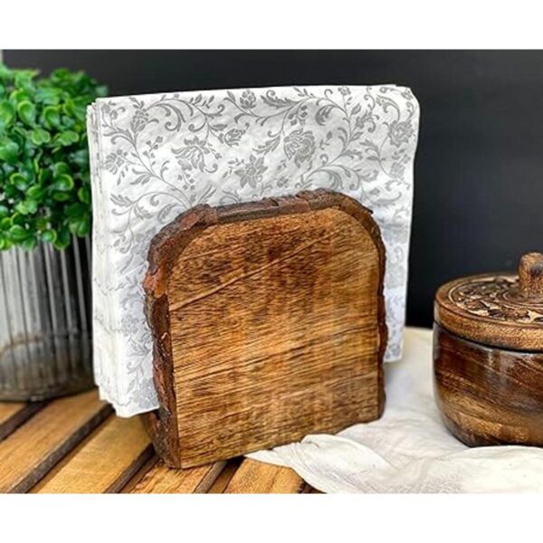 Mie Creations Servilletero de madera de granja para mesa