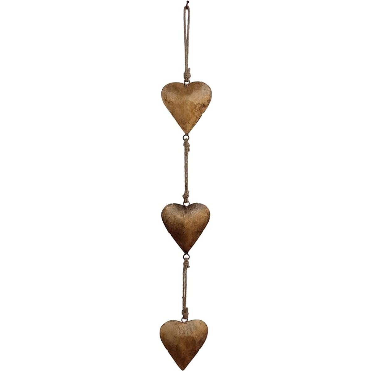 Mie Creations Arte de pared de corazón de metal vintage