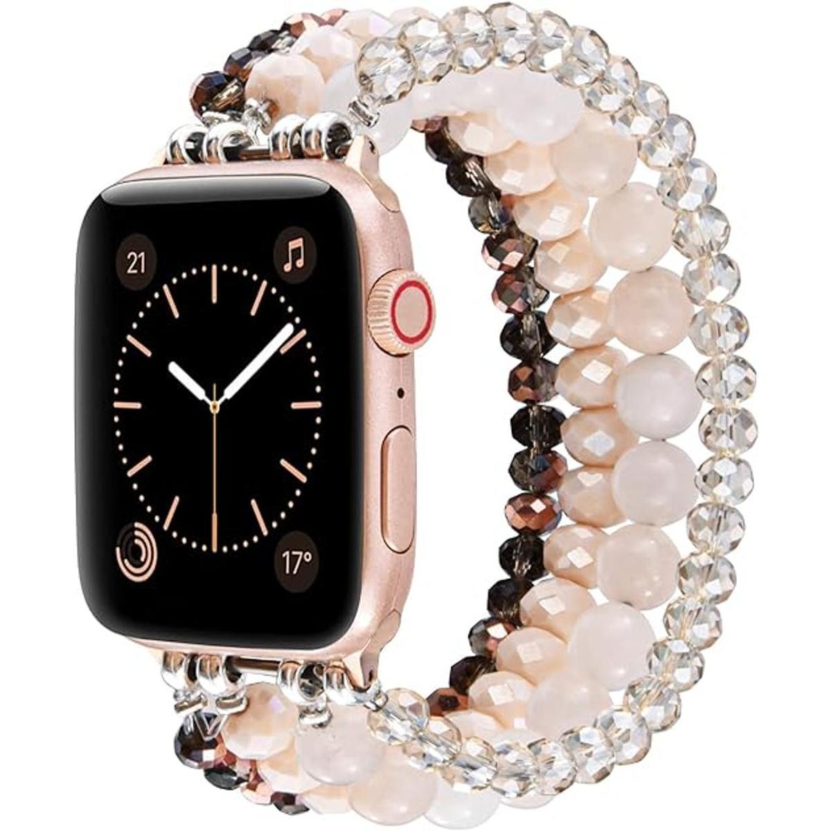 Pulsera con cuentas de purpurina compatible con Apple