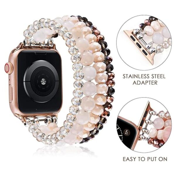Pulsera con cuentas de purpurina compatible con Apple_3
