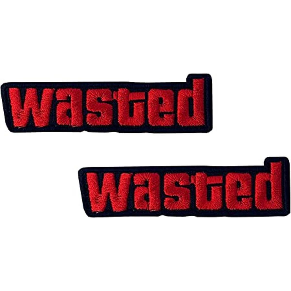 LUXPA 2 piezas de GTA V Wasted Parches bordados de