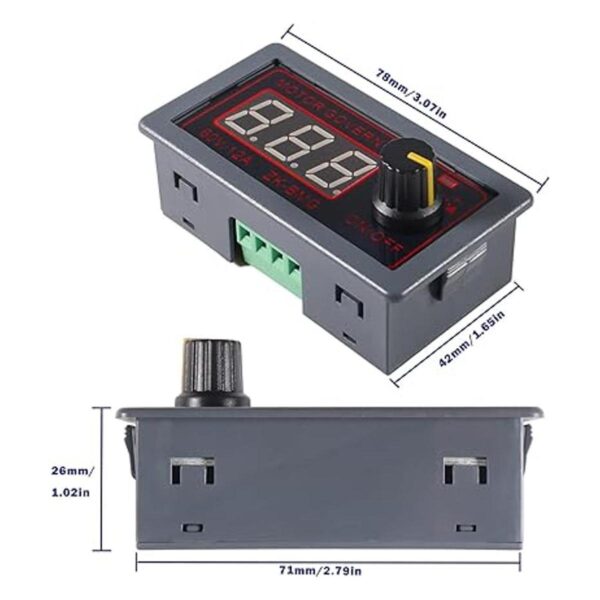 Aobao Controlador de velocidad de motor PWM DC 12 V 24 V_2