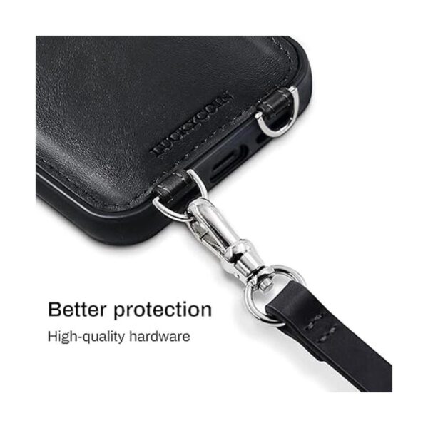 LUCKYCOIN Funda cruzada para iPhone 13 Pro con correa de_4