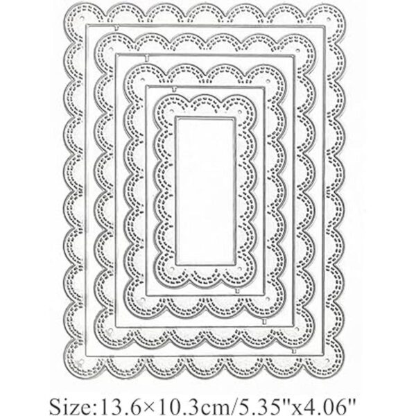 Juego de 4 piezas de marco rectangular de metal marco_2