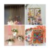 Craftdady 100 anillos de madera de macramé pintados con_4