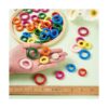 Craftdady 100 anillos de madera de macramé pintados con_5