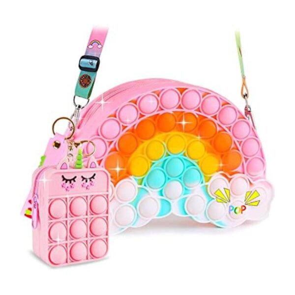 Aucma Paquete de 2 monederos para niñas monederos de_1