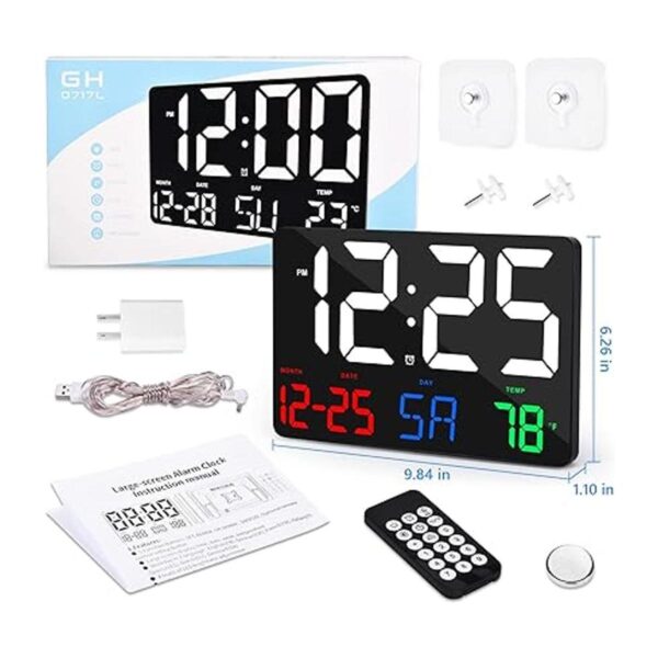 Reloj de pared digital reloj despertador digital LED de_6