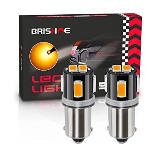 BRISHINE BA9S Bombillas LED ámbar amarillo extremadamente_1