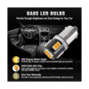 BRISHINE BA9S Bombillas LED ámbar amarillo extremadamente_4