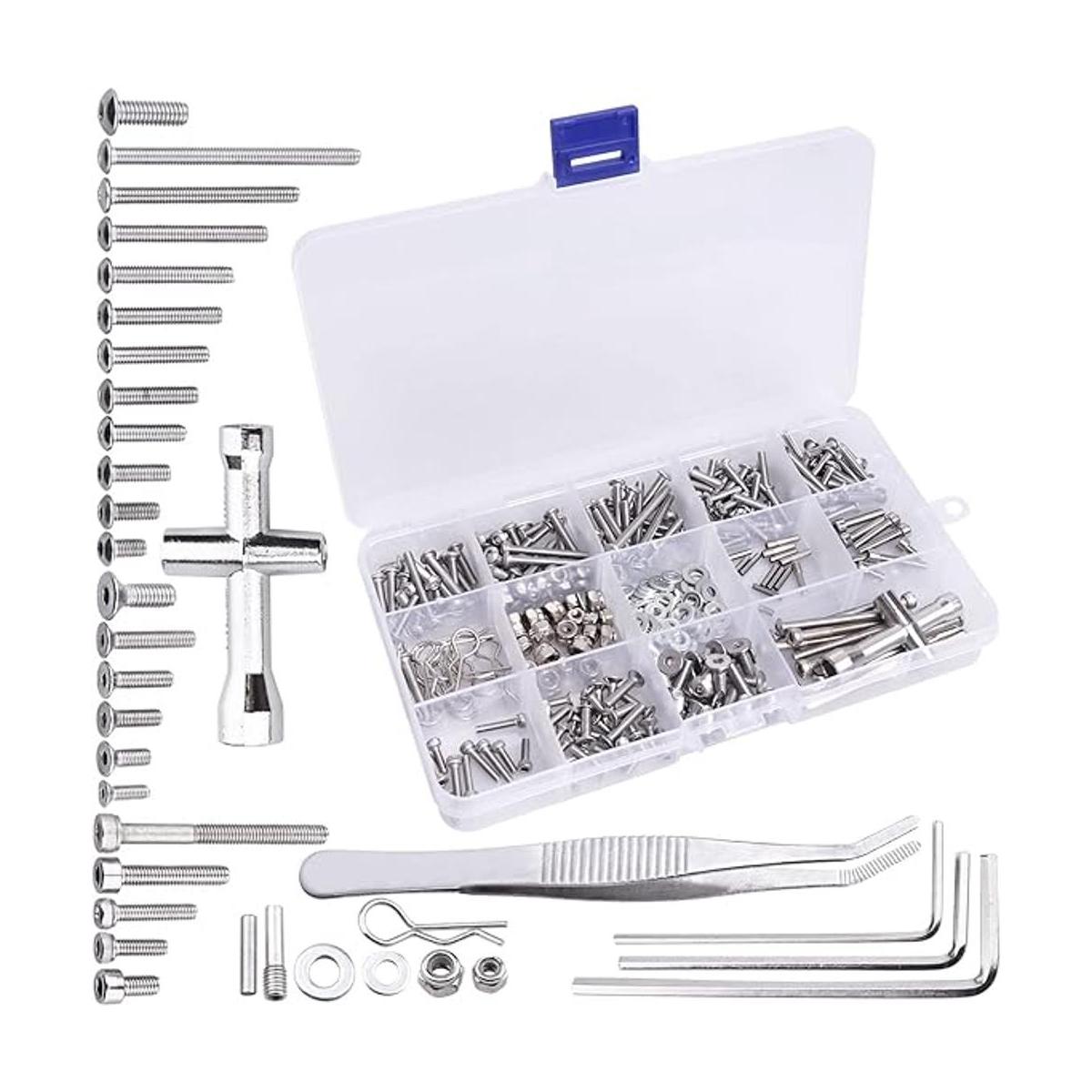 FriHobby Juego de 290 tornillos de control remoto M2.5 M3