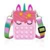 Bolso de unicornio rosa para niñas mini juguete para_1