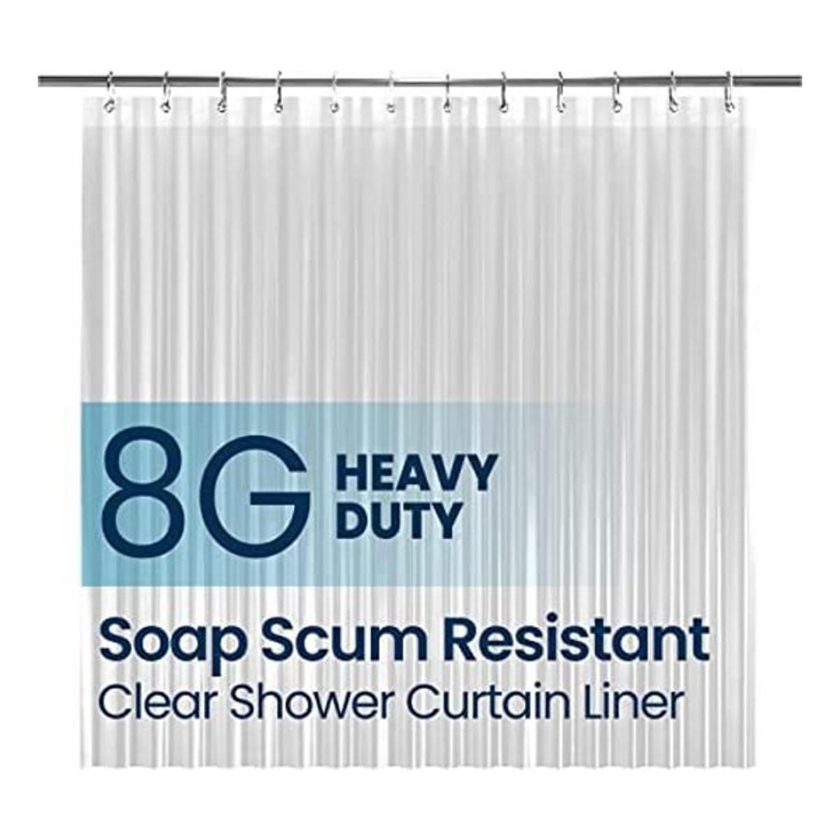 LiBa PEVA Cortina de ducha de baño 8G 72 pulgadas de