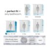 LiBa PEVA Cortina de ducha de baño 8G 72 pulgadas de_4