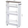 UTEX Carrito de almacenamiento delgado de cocina de 4_3