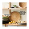 HABITAS Bandeja decorativa de bambú Spun para mesa de
