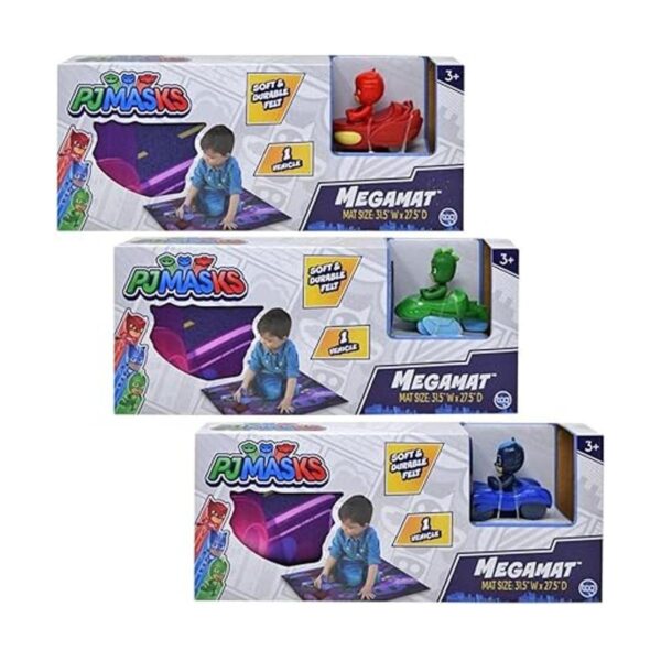 PJ Masks Mega Mat con juego de vehículos para niños_2