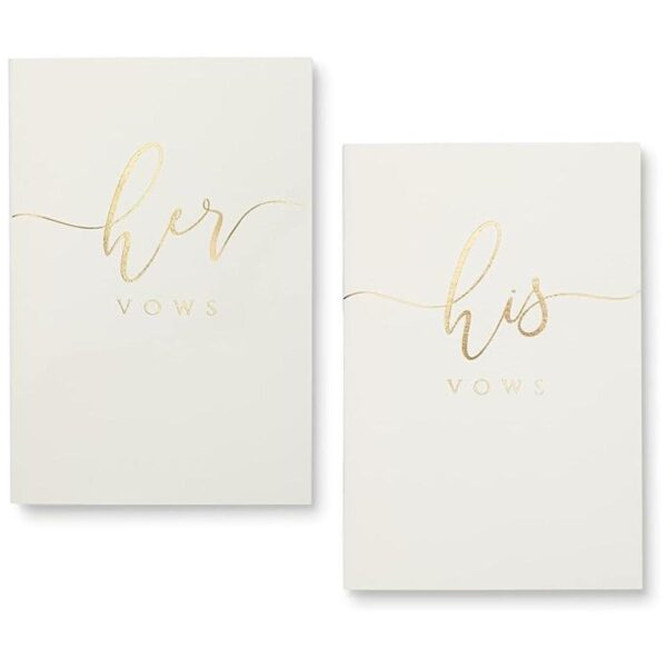 UNITED ESELL Libros de votos de boda marfil para él y_1