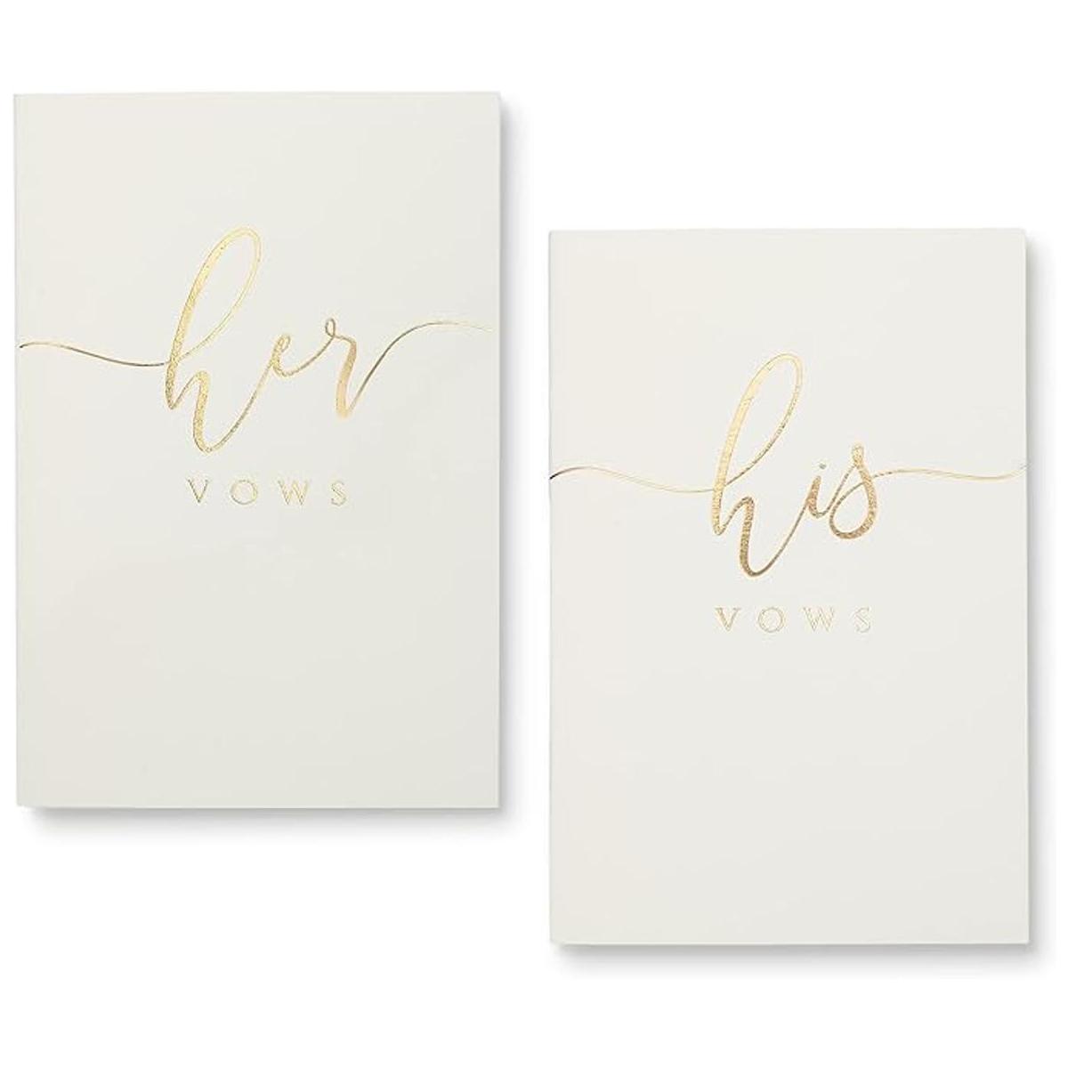 UNITED ESELL Libros de votos de boda marfil para él y