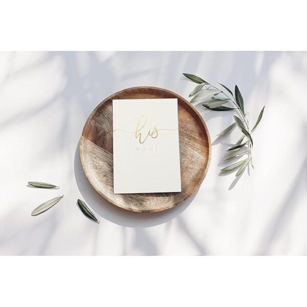 UNITED ESELL Libros de votos de boda marfil para él y_5