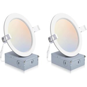 Paquete de 2 luces empotradas de 6 pulgadas con caja de_1