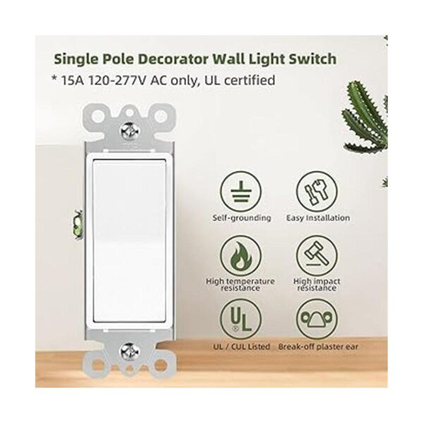 Decora Interruptor de luz basculante de paleta de un_2
