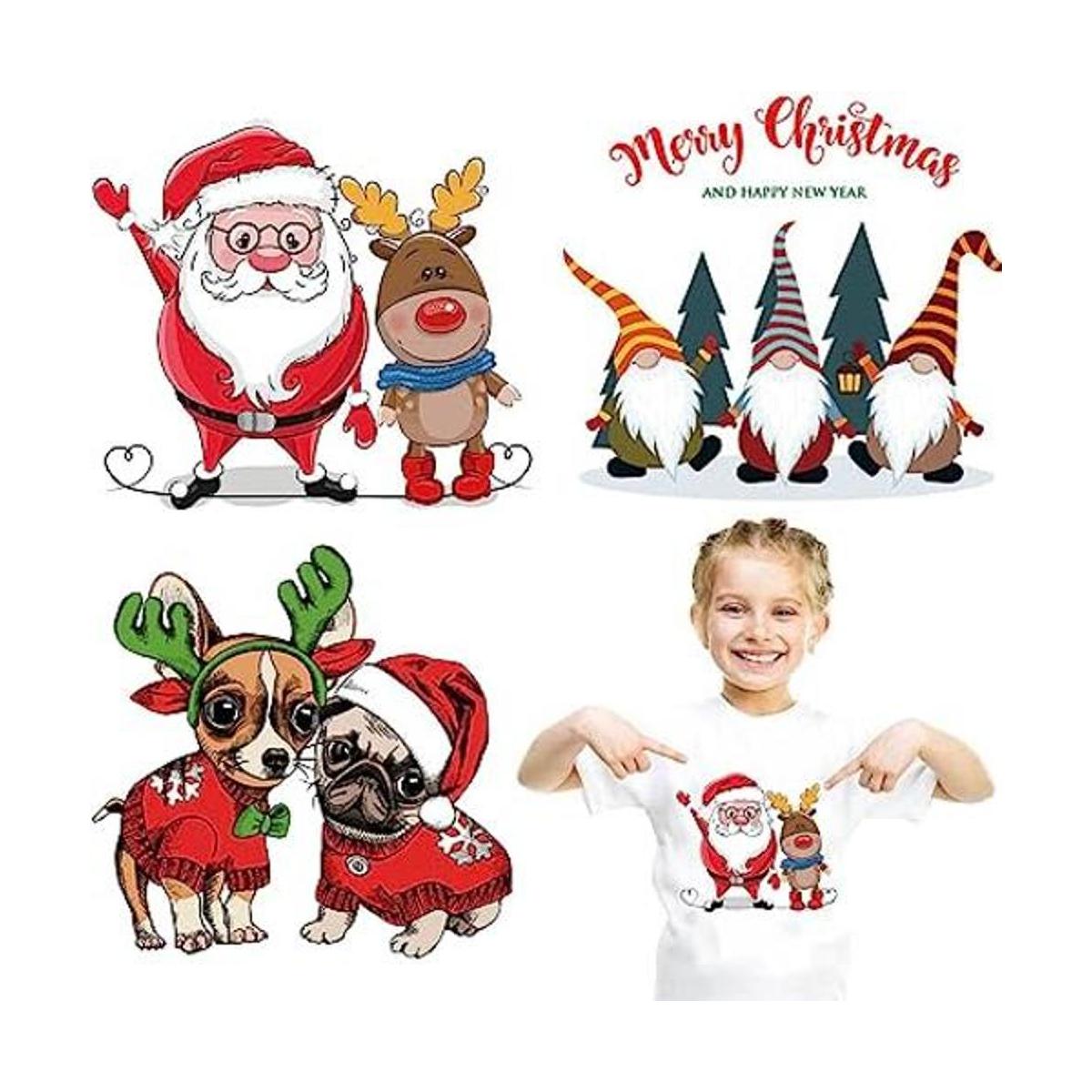 Parches termoadhesivos de Navidad de Papá Noel para