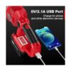 DTEZTECH Luz de trabajo LED de 12 W 1120 lm alimentada por