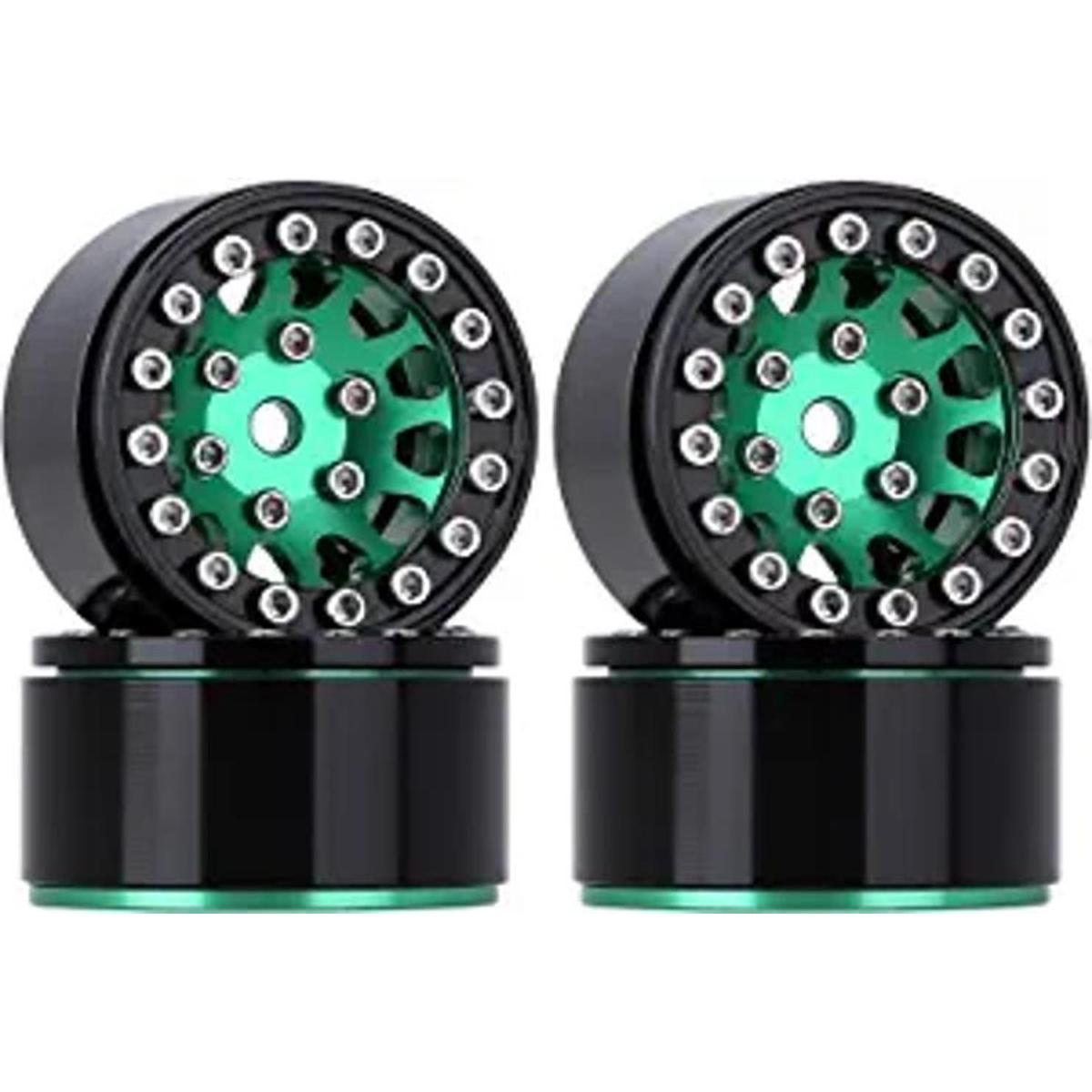 INJORA Llantas de rueda 1.0 RC Metal Beadlock Llantas para