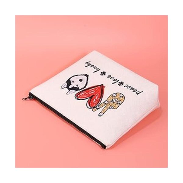 JXGZSO Funny Dog Gift Peace Love Husky Bolsa de