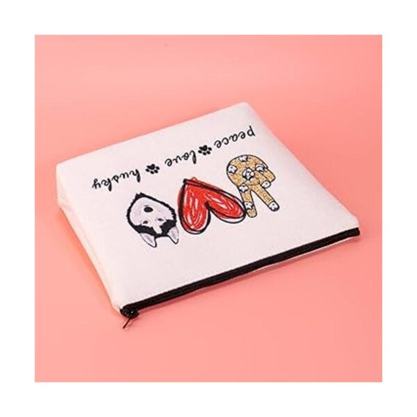 JXGZSO Funny Dog Gift Peace Love Husky Bolsa de