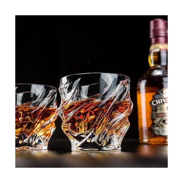 KANARS Vasos de whisky para hombre juego de 4 vasos de_3