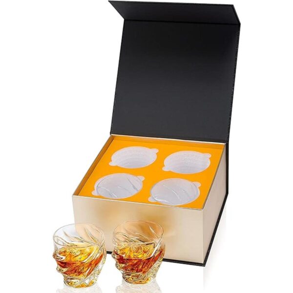 KANARS Vasos de whisky para hombre juego de 4 vasos de_2