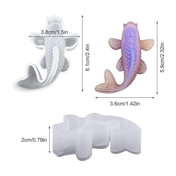 LyfLux Molde de resina de silicona para peces koi