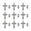 20 colgantes de cruz y centro de aleación de plata_1