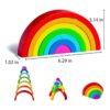 TUOWITA Juguete apilable de madera arco iris juego_6