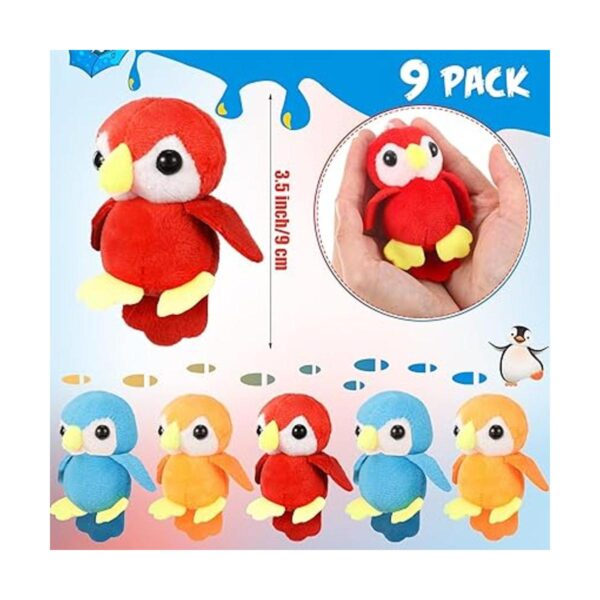 9 piezas de peluche de loro parlante de 3.5 pulgadas azul_2