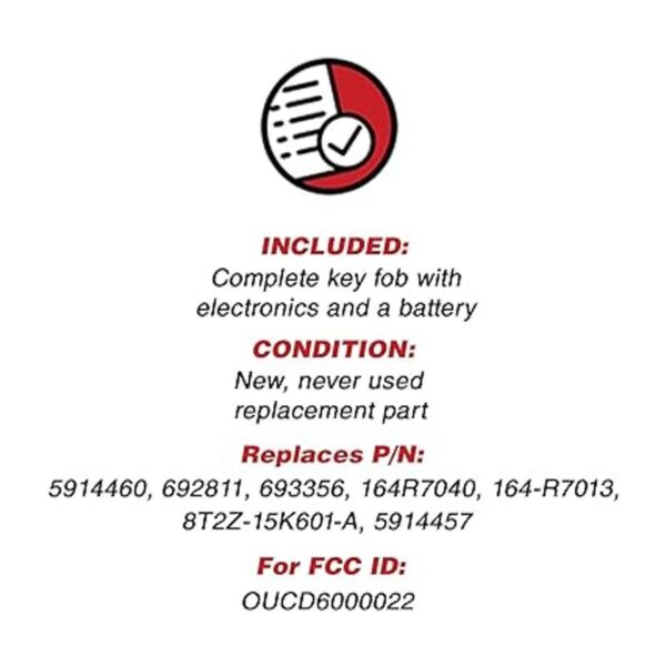 KeylessOption Llavero remoto 4btn para Ford OUCD6000022_3