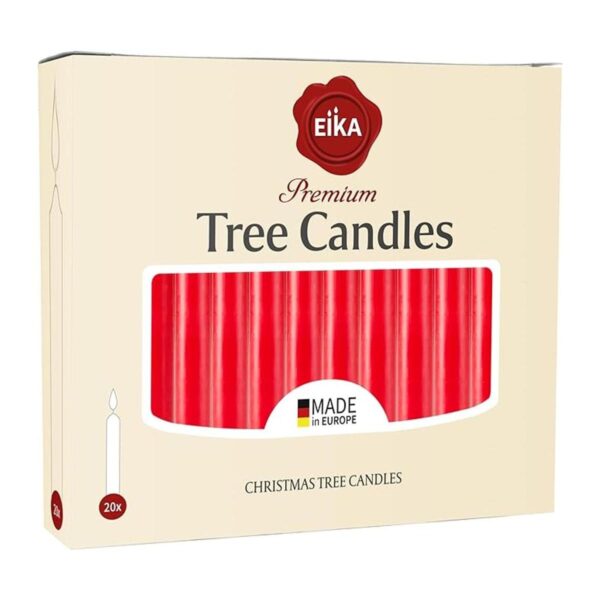 Eika Juego de 20 velas de cera de Navidad tradicionales
